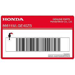 Front fender decal, right side