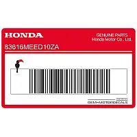 HONDA Naklejka na tylną owiewkę / zadupek 83616-MEE-D10ZA