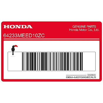 Kanzel / Oberteil Verkleidung Aufkleber, Linke Seite