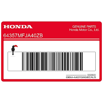 Side cowling decal, left side