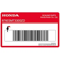 HONDA Autocollant de réservoir, côté droit 87603-MT3-300ZD