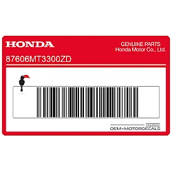 Decal, left side