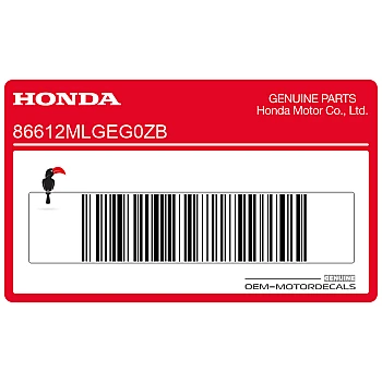 Front fender decal, left side