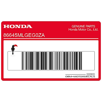 Side cowling decal, right side