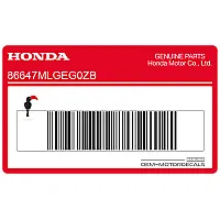 HONDA Autocollant de panneau latéral, côté droit 86647-MLG-EG0ZB