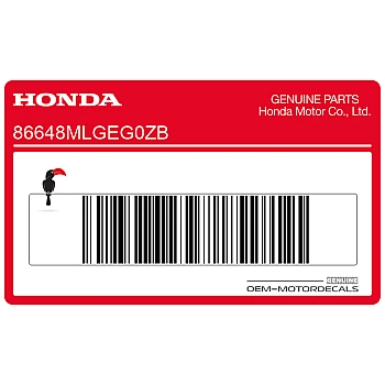 Side cowling decal, left side