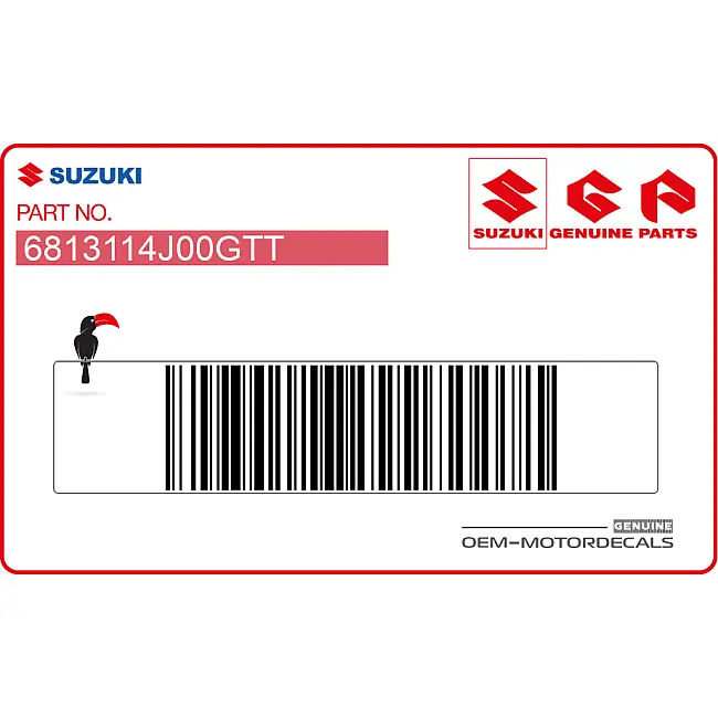 Suzuki GSX-R600 Achterkant 600 Embleem Rechterzijde OEM 68131-14J00-GTT