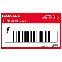HONDA Pegatina colin, lado derecho 86831-MLG-E50ZA