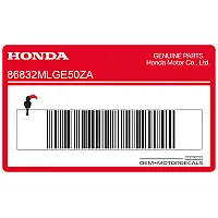 HONDA Pegatina colin, lado izquierdo 86832-MLG-E50ZA