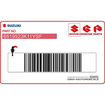 Side cowling decal, left side