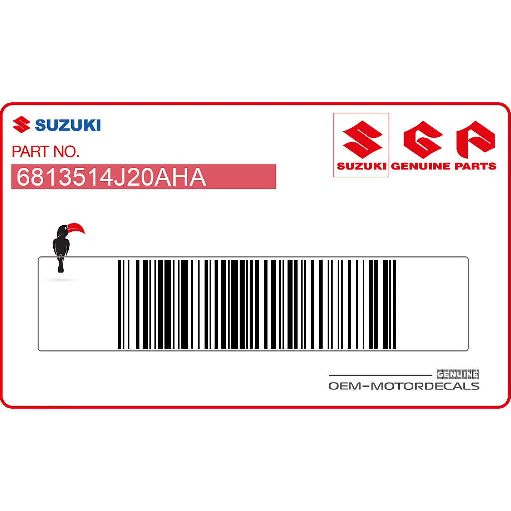 Suzuki GSX-R600 Grafica codone 600 lato destro OEM 68135-14J20-AHA
