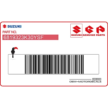 Side cowling decal, left side