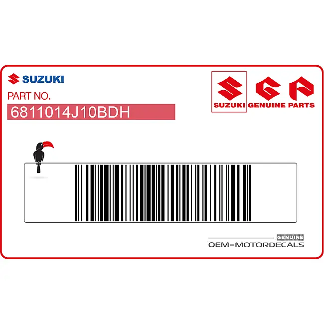 Juego de adhesivos logo SUZUKI para depósito Suzuki GSX-R600 Lado Izquierdo y Derecho OEM 6811014J10BDH
