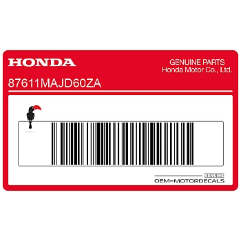 Autocollant de carénage supérieur avant, côté gauche