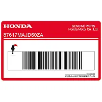 HONDA Autocollant de carénage supérieur avant, côté gauche 87617-MAJ-D60ZA