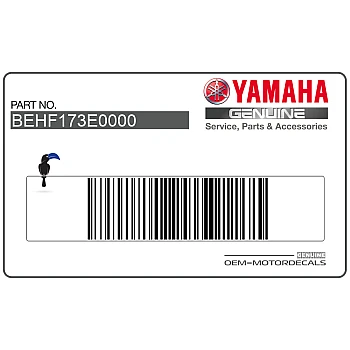 Adesivo posteriore coda carena, lato sinistro