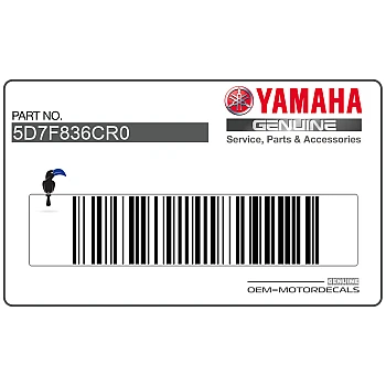 Adesivo pannello laterale, lato sinistro