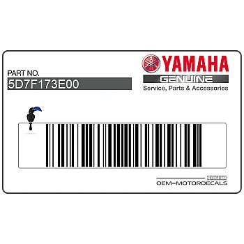 Adesivo posteriore coda carena, lato sinistro