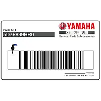 YAMAHA Bovenkuip sticker 5D7-F839H-R0-00