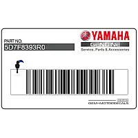 YAMAHA Bovenkuip sticker, linkerkant 5D7-F8393-R0-00