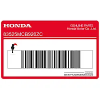 HONDA Naklejka na tylną owiewkę / zadupek 83525-MCB-920ZC