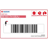 SUZUKI Autocollant carénage arrière queue, côté droit 68165-17H10-EAJ