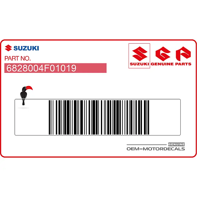 Suzuki GSXR1000 Heckverkleidung Mitte SUZUKI Schriftzug Emblem OEM 68280-04F01-019
