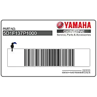 YAMAHA Zijpaneel sticker, rechterkant 5D1-F137P-10-00
