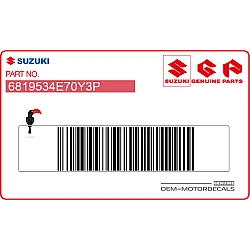 Belly pan decal, left side