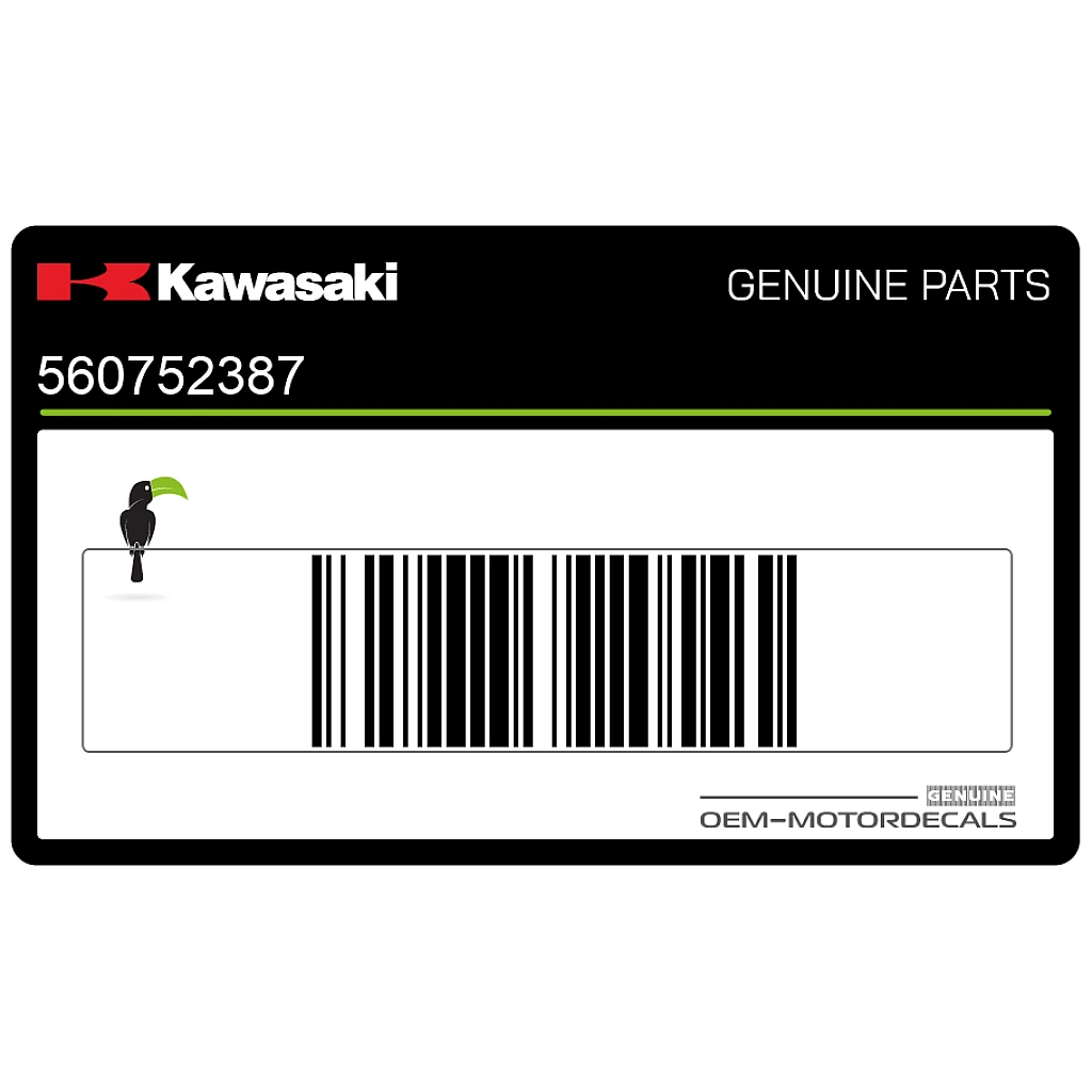Kawasaki Z650 Zijpaneel Sticker Links OEM 56075-2387 Grafische Streep