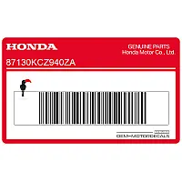HONDA Rear fender decal 87130-KCZ-940ZA