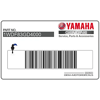 Side cowling decal, right side