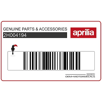 Adesivo posteriore coda carena, lato sinistro