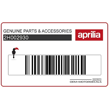 Adesivo posteriore coda carena, lato sinistro