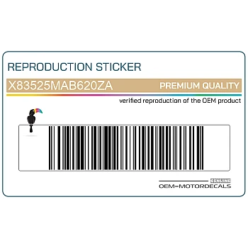 Naklejka na tylną owiewkę / zadupek, prawa strona 