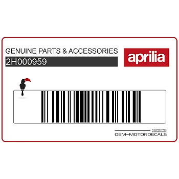 Adesivo posteriore coda carena, lato sinistro