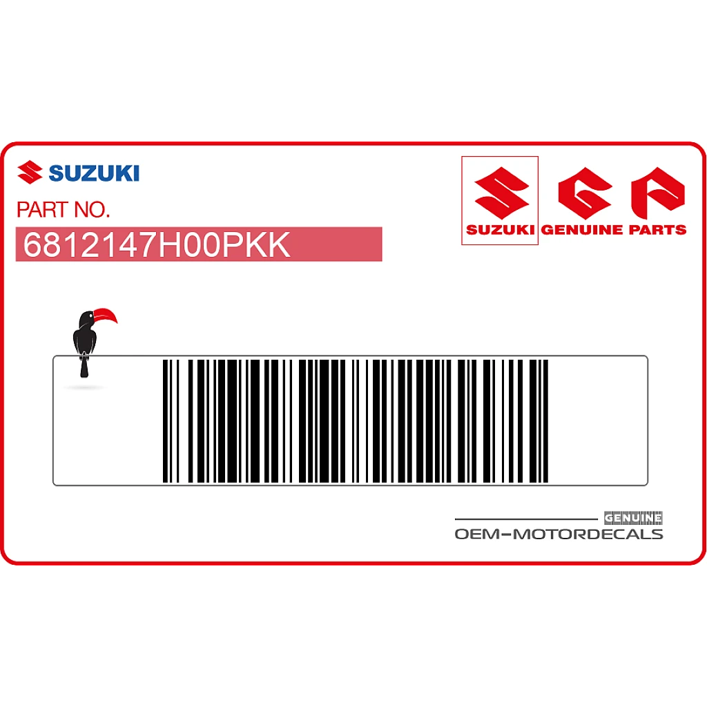 Suzuki GSXR1000 Fuel Tank Front Cover 1 Million Commemorative Graphic OEM 6812147H00PKK