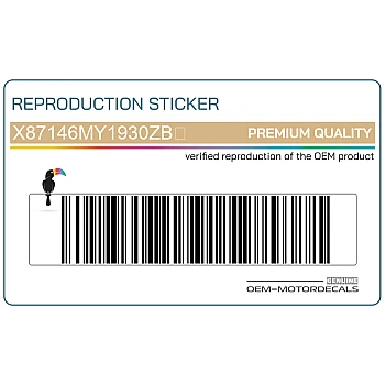 Tail cowl decal, right side