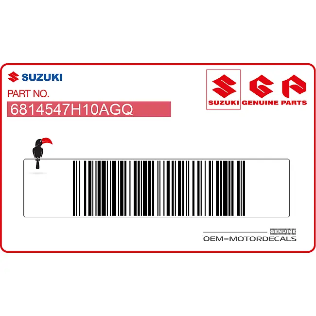 Suzuki GSXR1000 Frame Cover Sticker Links OEM 6814547H10AGQ