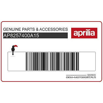 Autocollant carénage arrière queue, côté droit