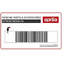 APRILIA Heckverkleidung Aufkleber, Linke Seite AP8267800A14
