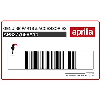 APRILIA Autocollant de garde-boue avant AP8277698A14