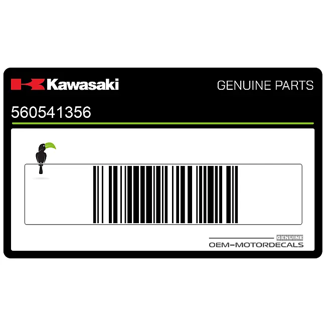 Kawasaki Z1000 Zbiornik paliwa KAWASAKI Napis Emblemat Naklejka OEM 560541356 Oryginalna część fabryczna