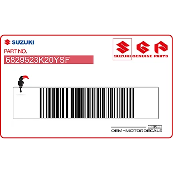 Autocollant de carénage supérieur avant, côté gauche