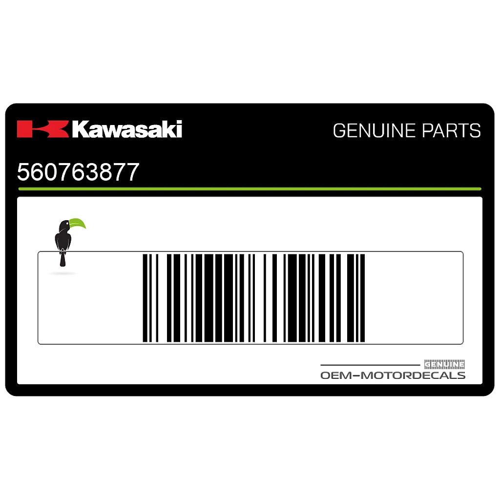 Kawasaki Z900 Front Fender Graphic Right Side OEM 560763877