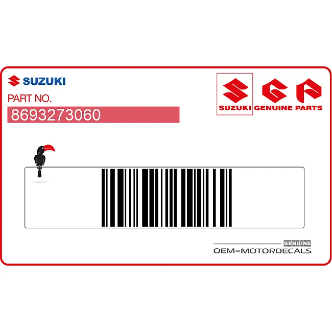 Suzuki GSXR600 adesivo avviso benzina senza piombo serbatoio parte OEM originale 8693273060 per restauro autentico.