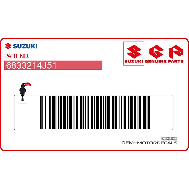 Suzuki GSXR600 Swingarm Tire Information Label OEM 6833214J51