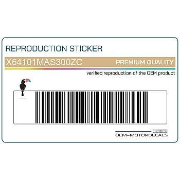 Front cowling decal, right side