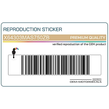 Side cowling decal, right side