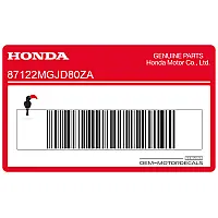 HONDA Naklejka na osłonę boczną, lewa strona 87122-MGJ-D80ZA